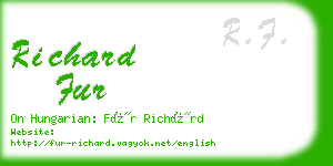 richard fur business card